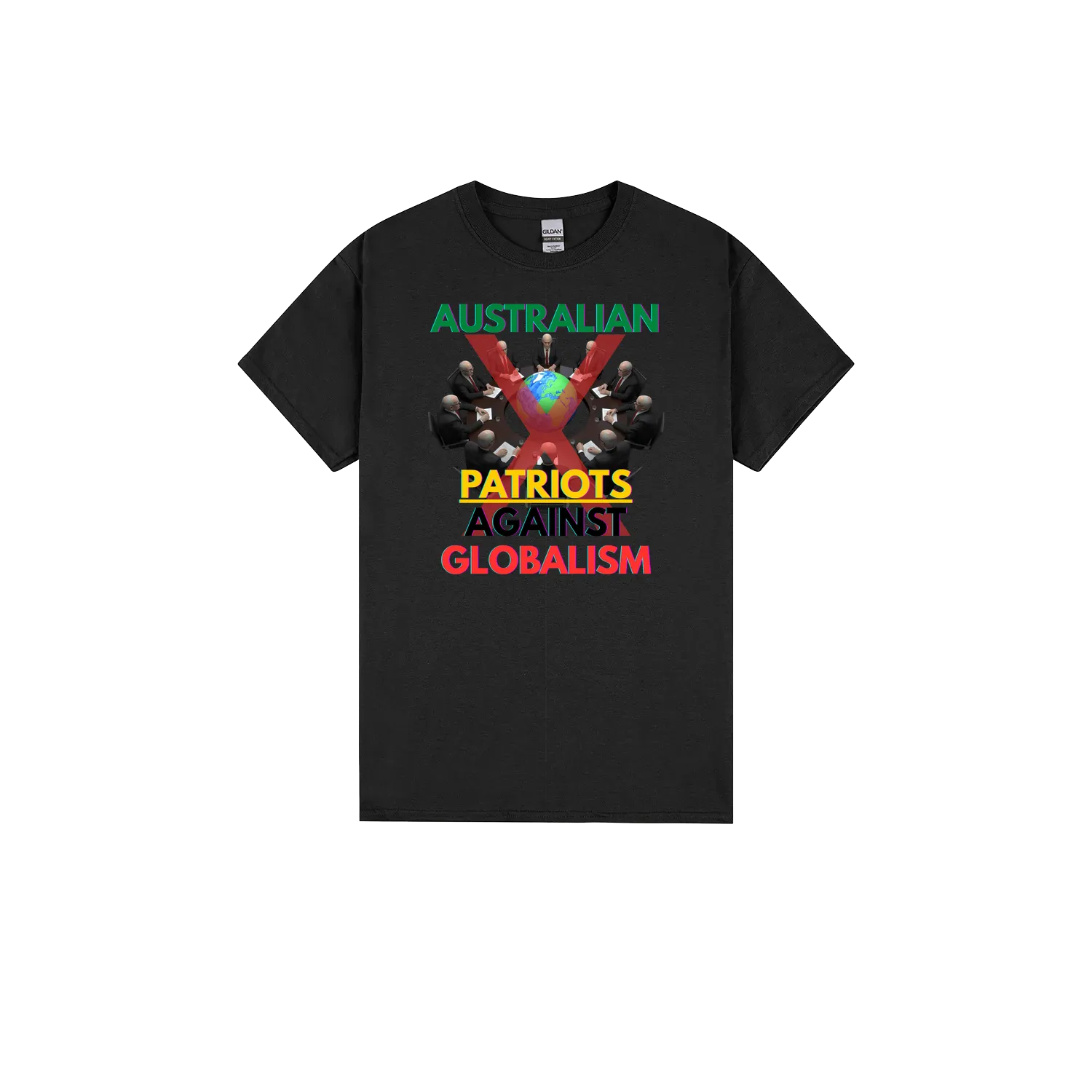 Black front flat lay