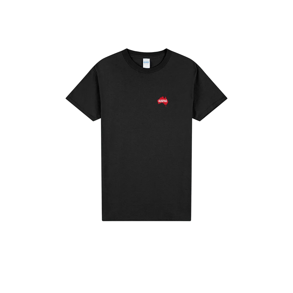 Black front flat lay